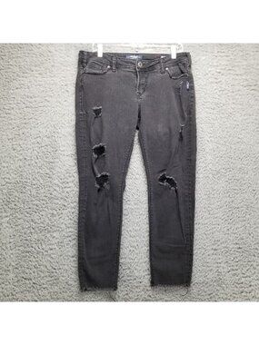 Silver Jeans Womens 33 Black Stretch Denim Tuesday Low Ankle Skinny